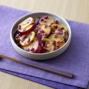 さつまいもとレモンのつぶあん煮